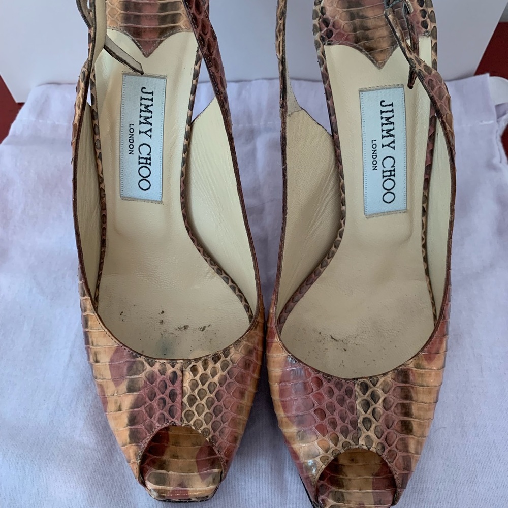 Jimmy Choo Patterned Blush Python Platforms - image 3